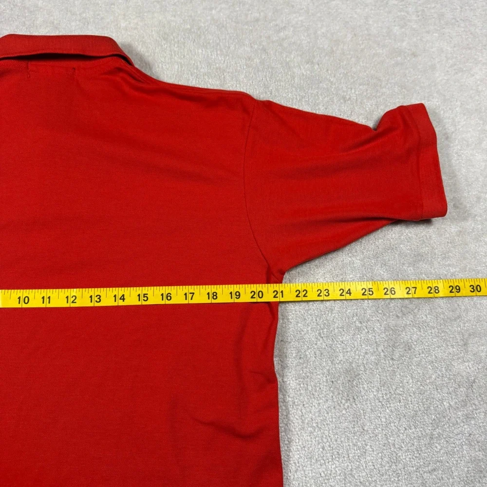 Polo Ralph Lauren Shirt Mens L Red Pocket Polo Vintage Made in USA Cotton Pique